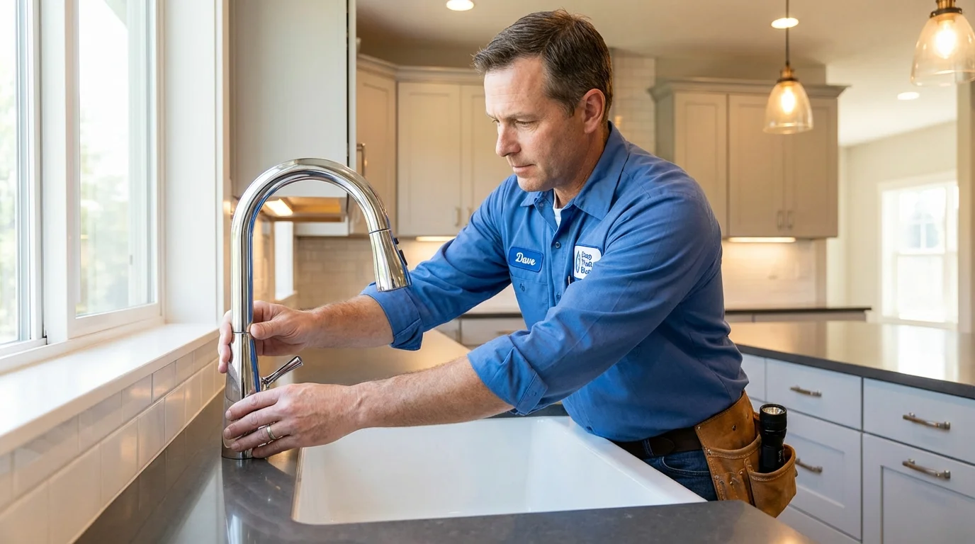 Kitchen faucet installation by Johns Plumbing LLC in San Ysidro