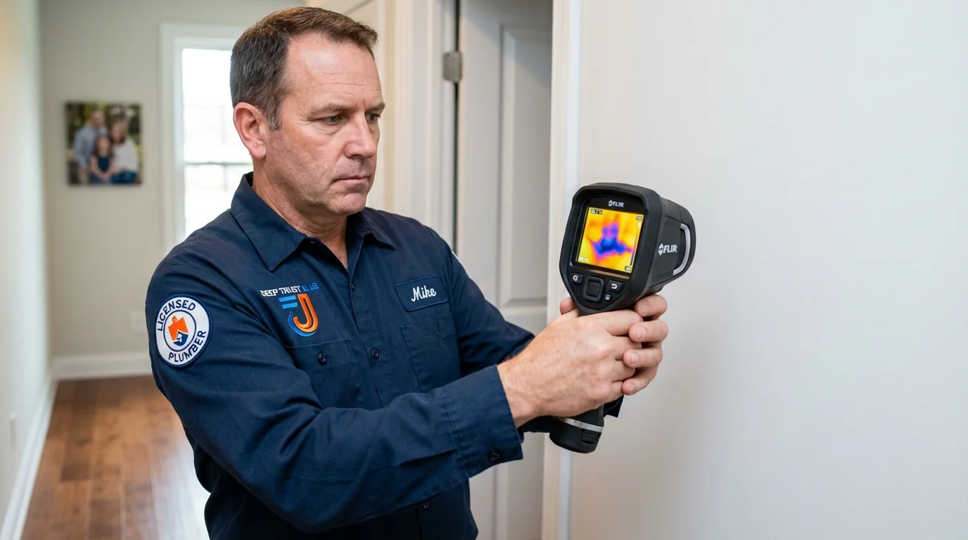 Thermal imaging leak detection by Johns Plumbing LLC in San Ysidro
