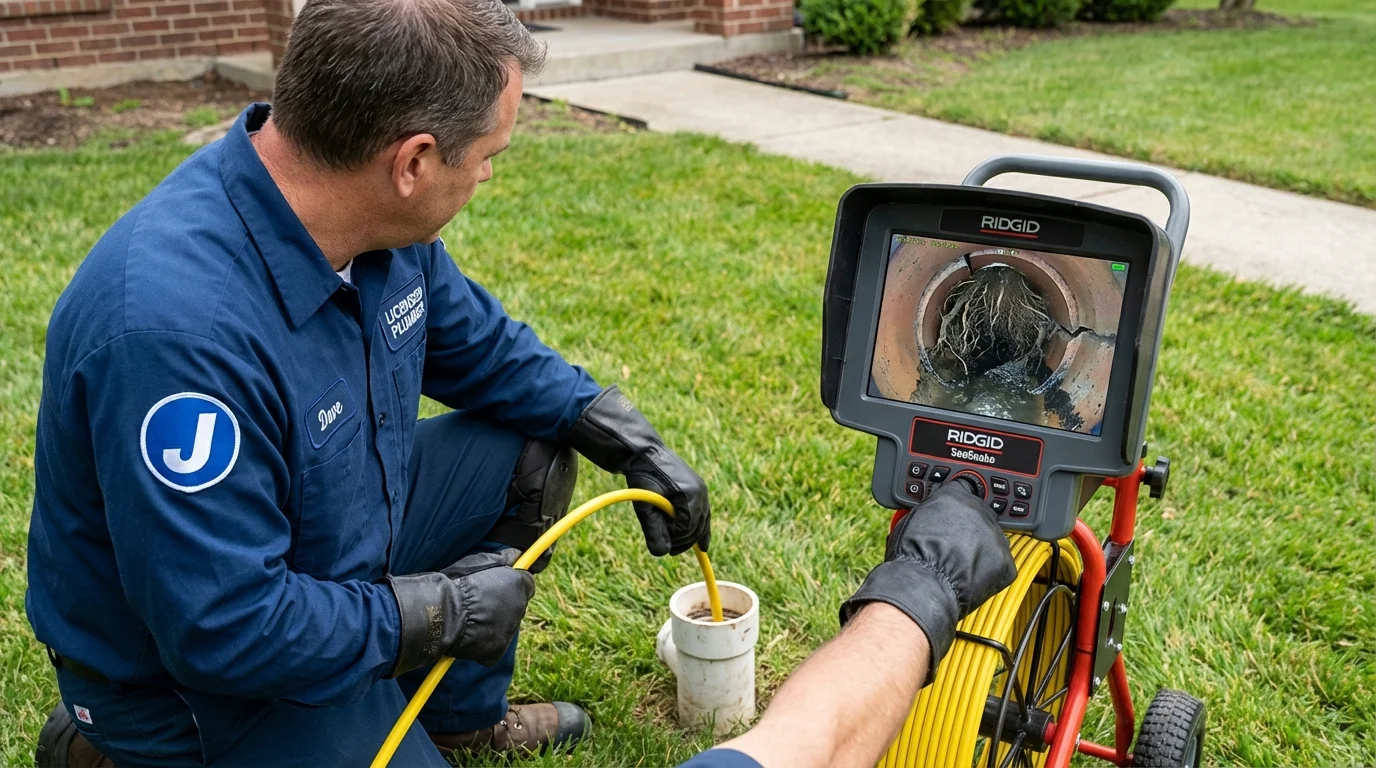 Sewer camera inspection being performed by Johns Plumbing LLC in San Ysidro